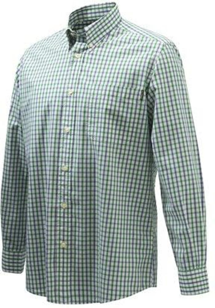 Wood Button Down Shirt Green & Purple Check, view: 0