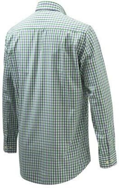 Wood Button Down Shirt Green & Purple Check, view: 1