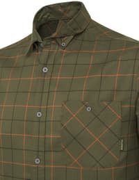 M's Jargo Stretch Shirt Green Pumkin Check - view: 2