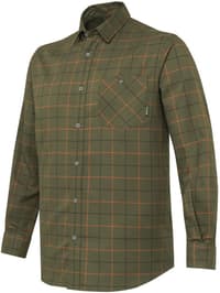 M's Jargo Stretch Shirt Green Pumkin Check - view: 0