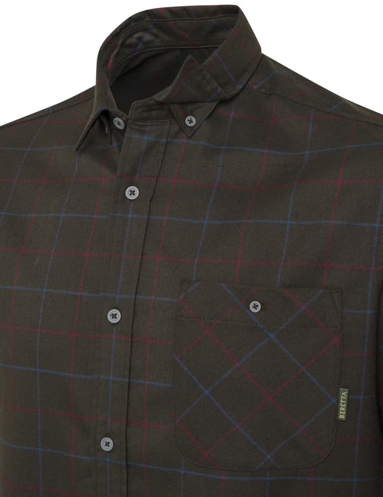 Jargo Stretch Shirt Bark/Burgundy Check, view: 2