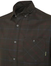 Jargo Stretch Shirt Bark/Burgundy Check - view: 2