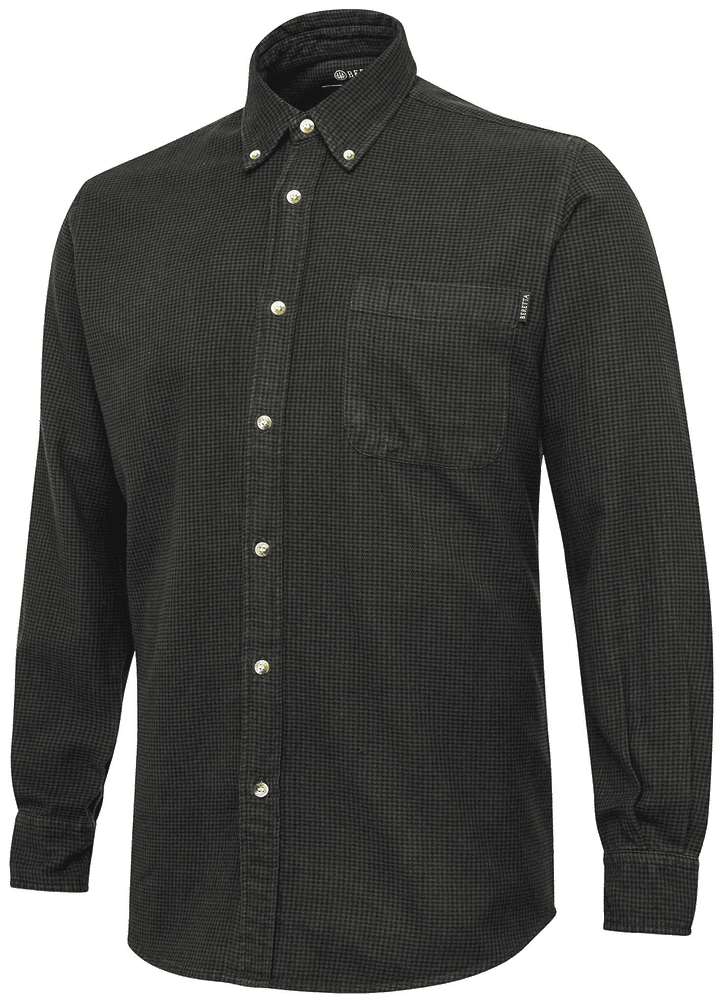 Wood Pied de Poule Shirt Green Moss, view: 0