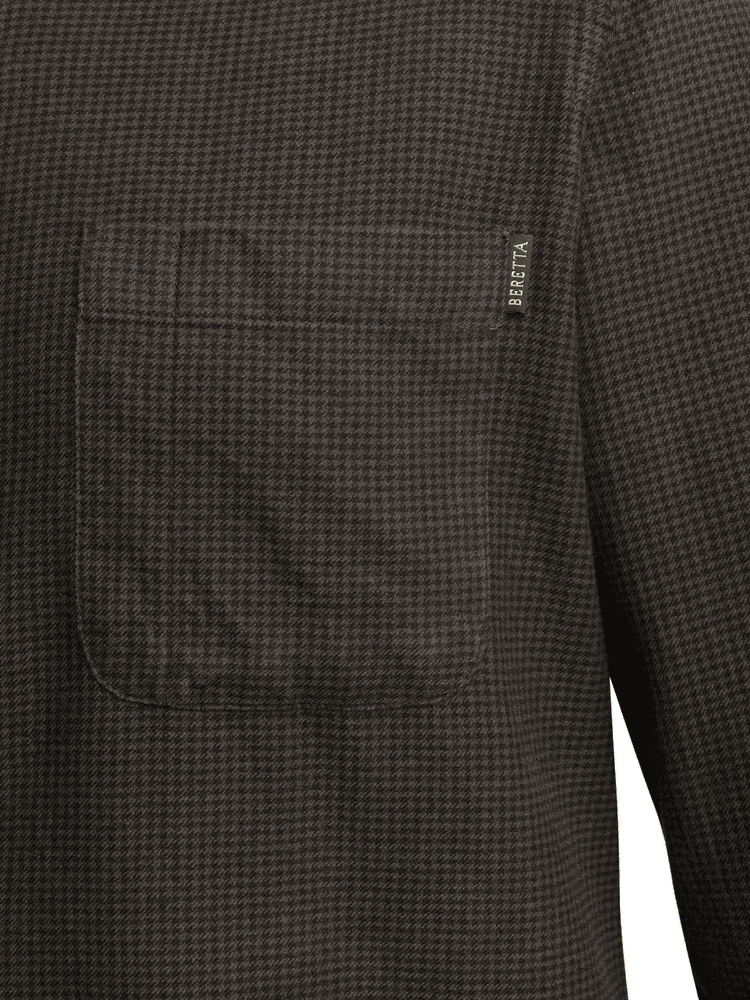 Wood Pied de Poule Shirt Green Moss, view: 2