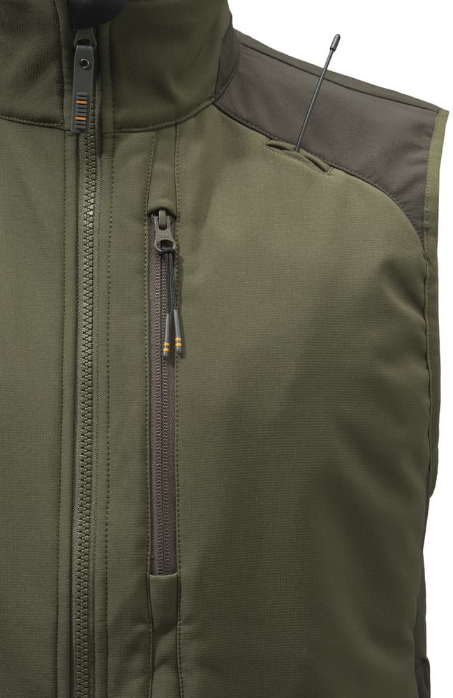 M's Butte Softshell Vest Moss & Brown Bark, view: 2