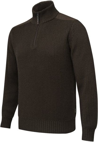 Dover Half Zip Tech Sweater Brown Bark & Moss, productDetailPage.view: 0