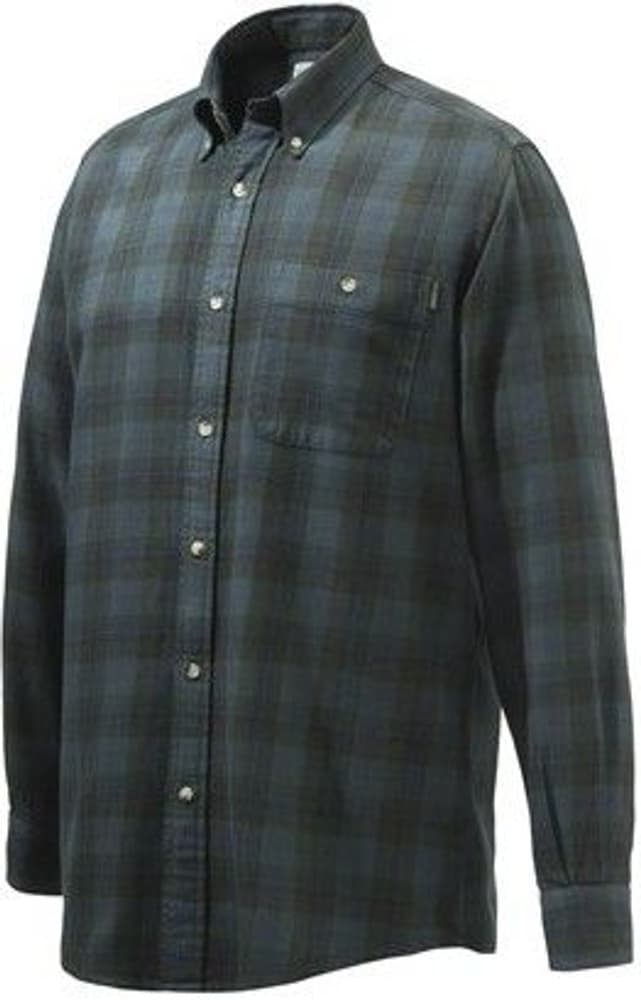 Wood Flannel Button Down Shirt Beige & Green, view: 0