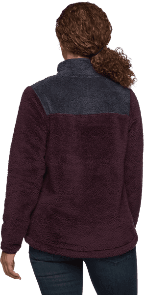 W's Roadie Qtr Zip Fleece Bordeaux-Carbon, view: 2