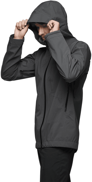 M's Highline Stretch Shell Anthracite, view: 2