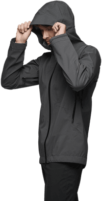 M's Highline Stretch Shell Anthracite - view: 2