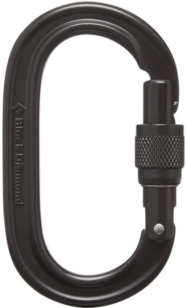 Oval Keylock Screwgate Biner Black, view: 0