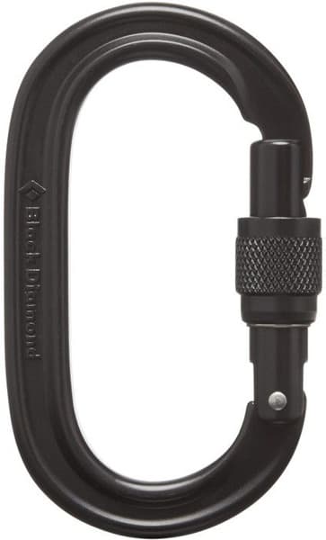 Oval Keylock Screwgate Biner Black, view: 0