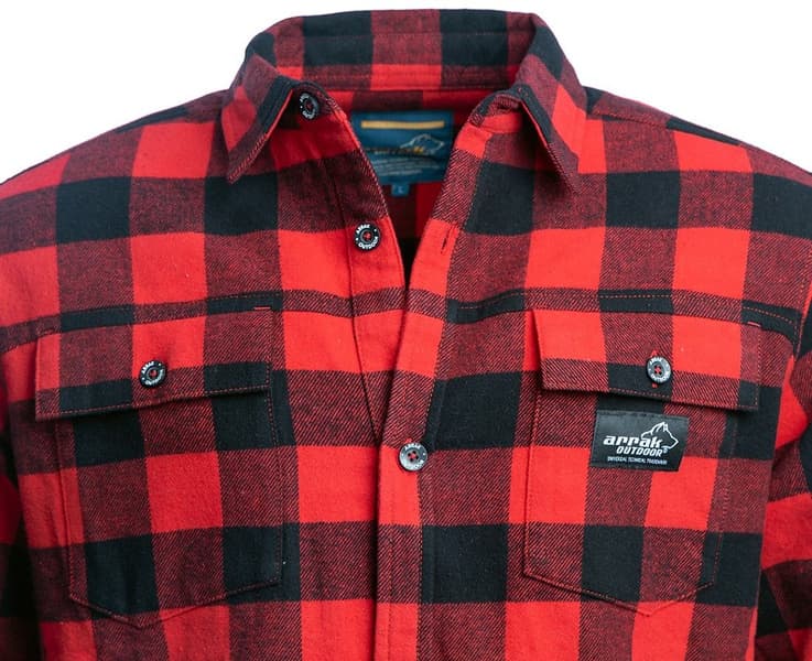 Arrak M's Flannel Shirt Red/Black, view: 3