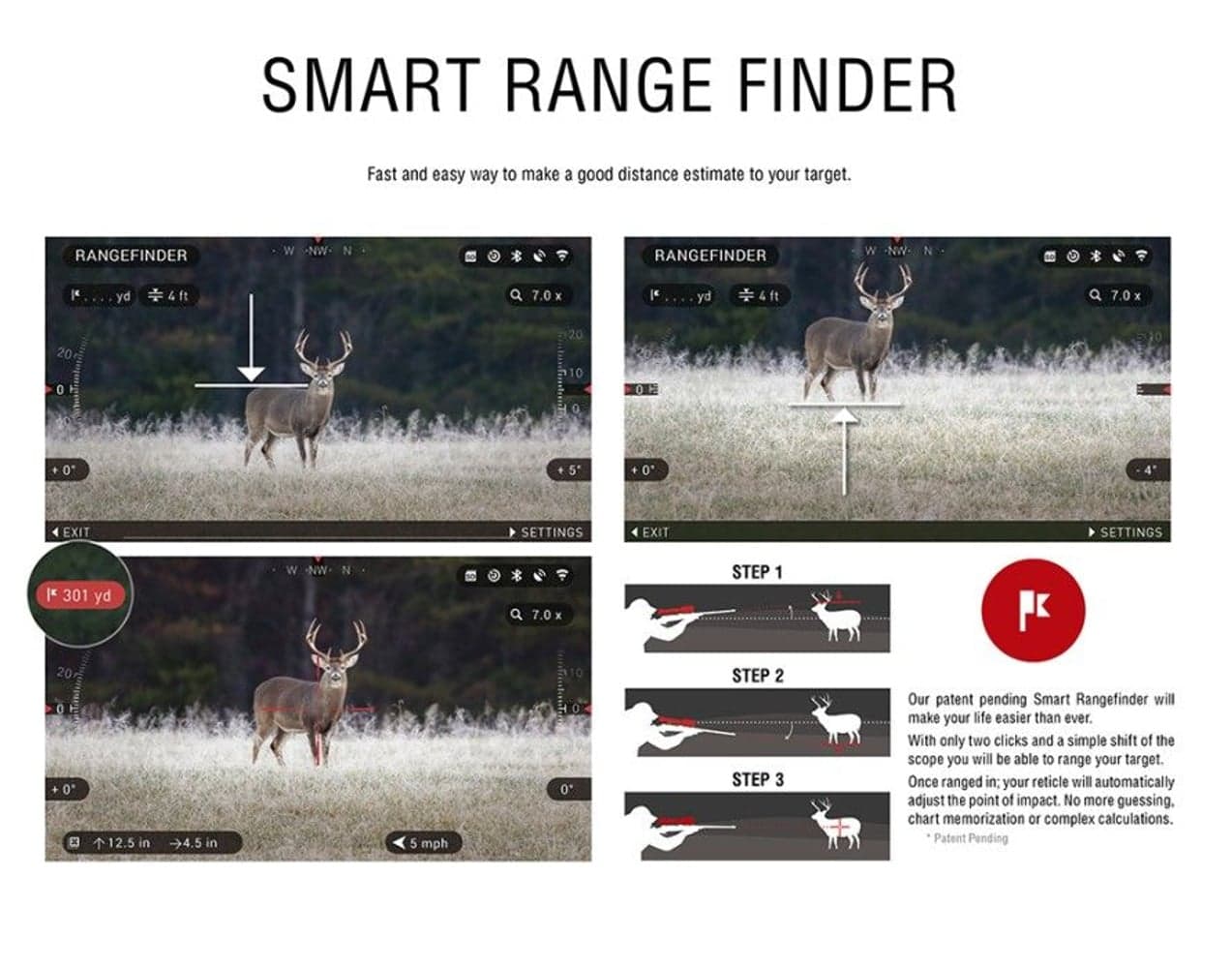 ATN X-Sight-4K HD 5-20xPro Edition Smart Day/Night Hunting Rifle Scope with Full HD Video rec, WiFi, GPS, Smooth zoom and Smartphone controlling through iOS or Android Apps, view: 8