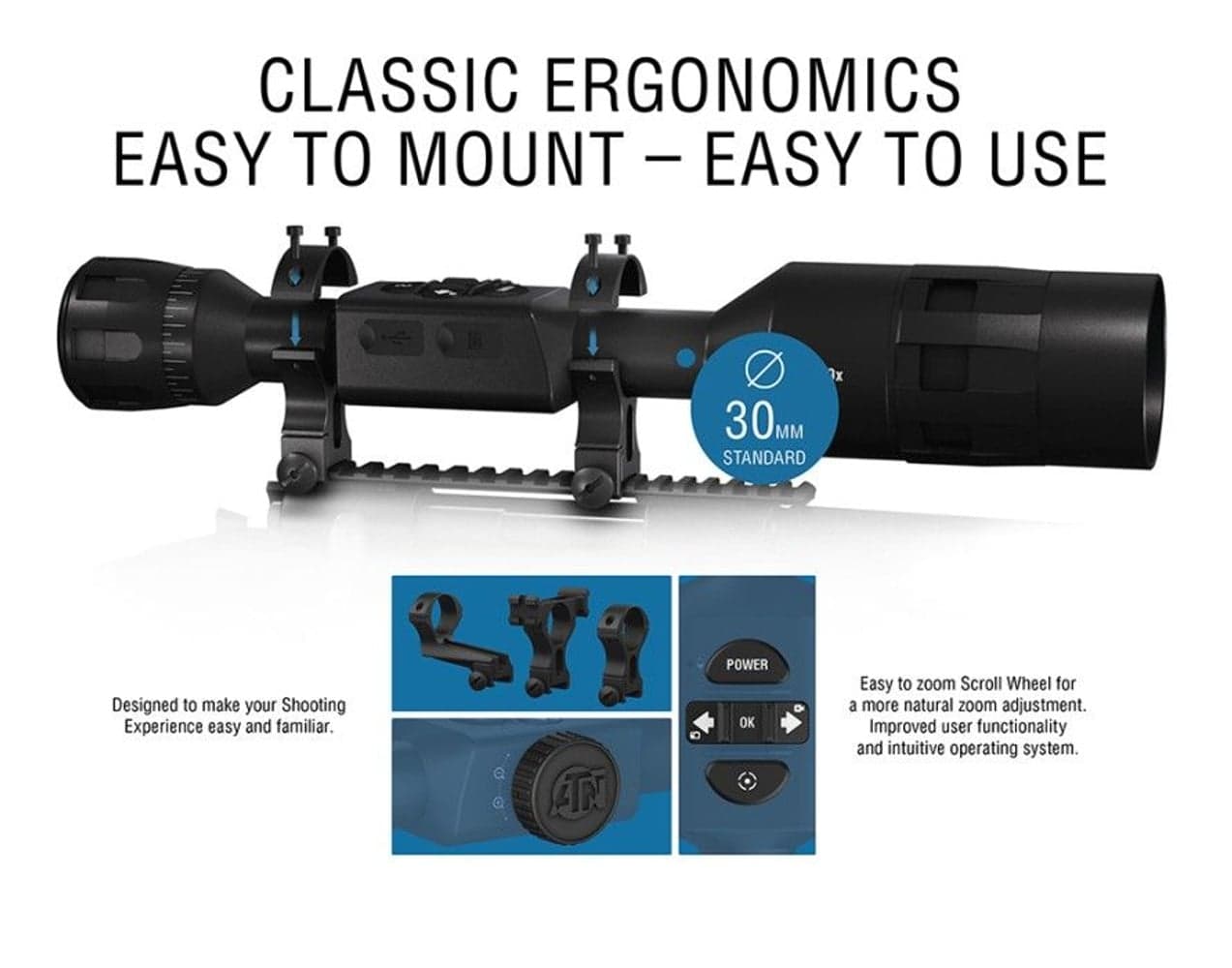 ATN X-Sight-4K HD 5-20xPro Edition Smart Day/Night Hunting Rifle Scope with Full HD Video rec, WiFi, GPS, Smooth zoom and Smartphone controlling through iOS or Android Apps, view: 4