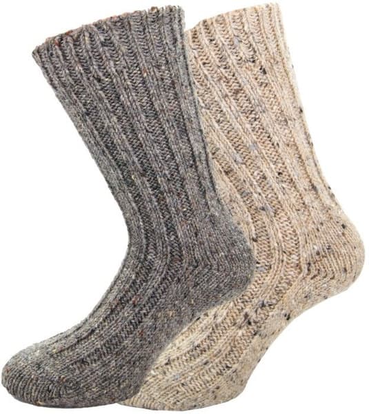 Raggsockor 2-pack Grå/Beige, view: 0