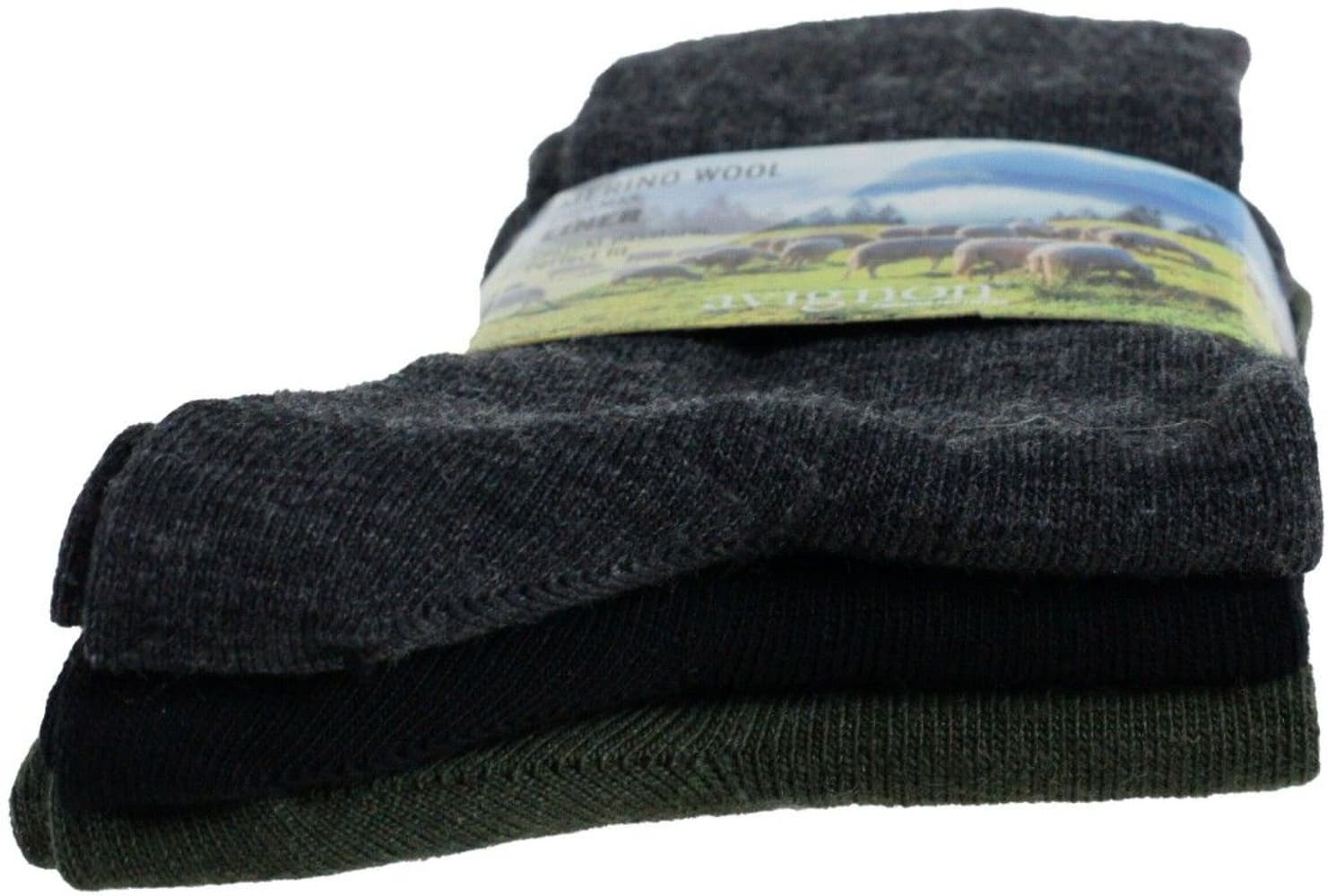 Liner Ull 3-pack Svart/Grå/Grön Gördel, view: 1