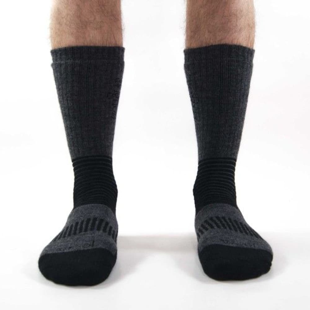 Mid grå Merinoullstrømpe, view: 1