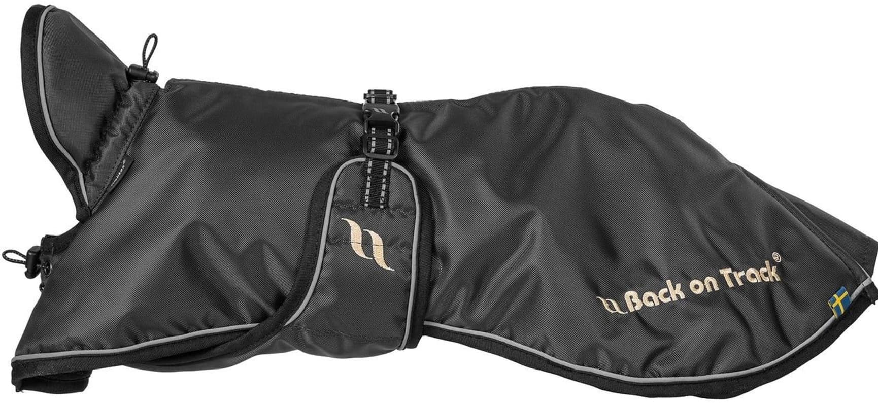 Back on Track Stanley Regndekken til hund Foret Svart 40-50 cm, view: 0