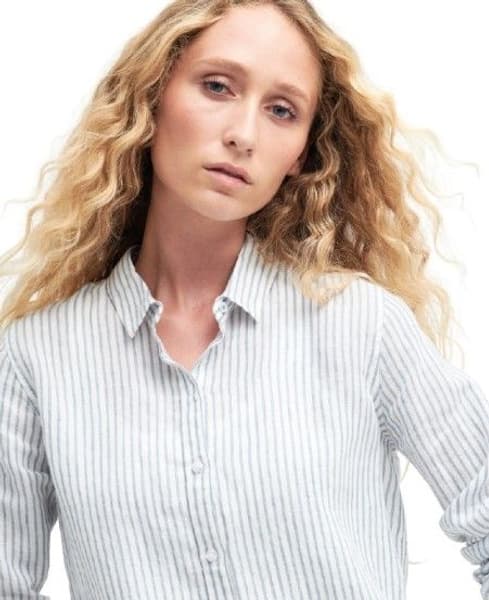 W's Marine Linen Shirt Chambray Stripe, productDetailPage.view: 1