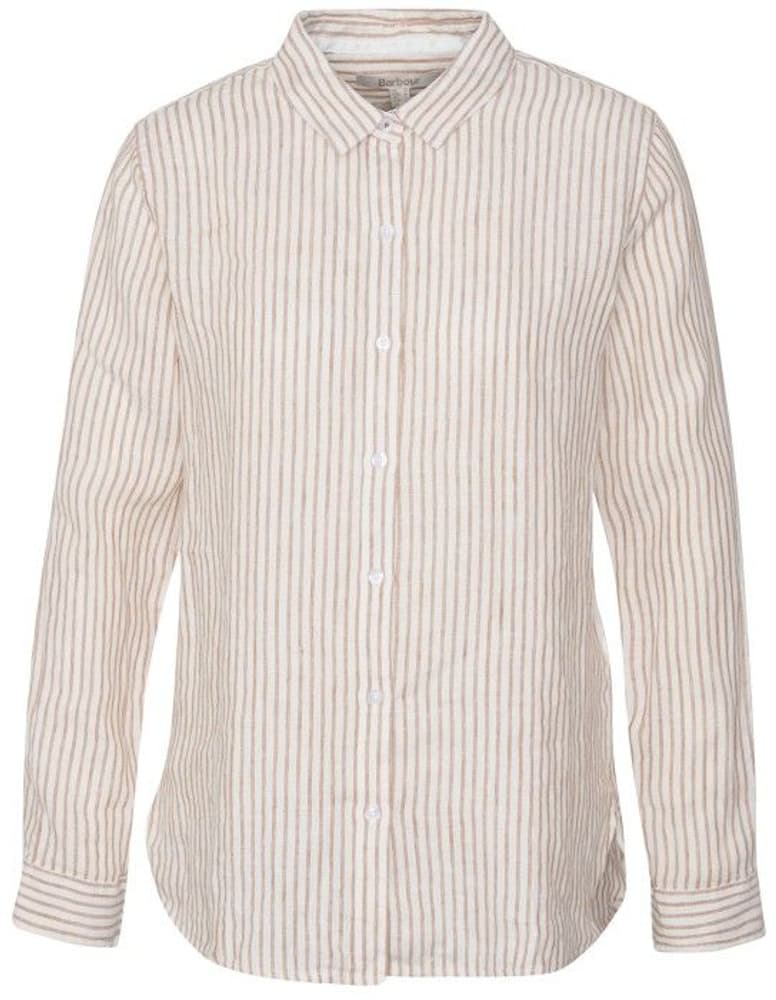 W's Marine Linen Shirt Bran Stripe, view: 0