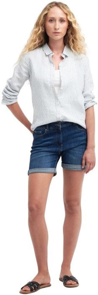 W's Marine Linen Shirt Chambray Stripe, view: 3