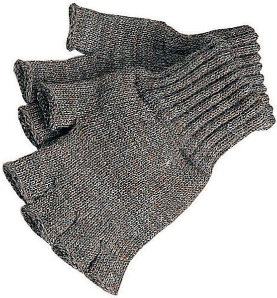 Fingerless Gloves Dark Olive Check, view: 0