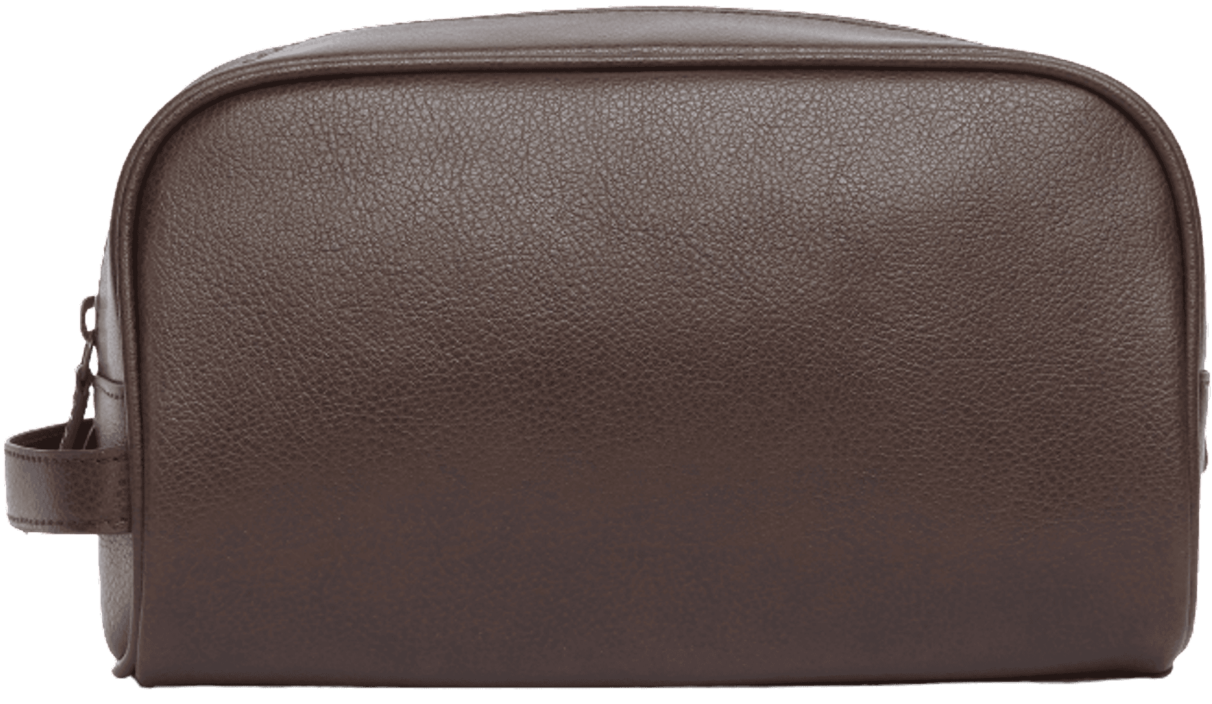 M's Leather Washbag Dark Brown, view: 1