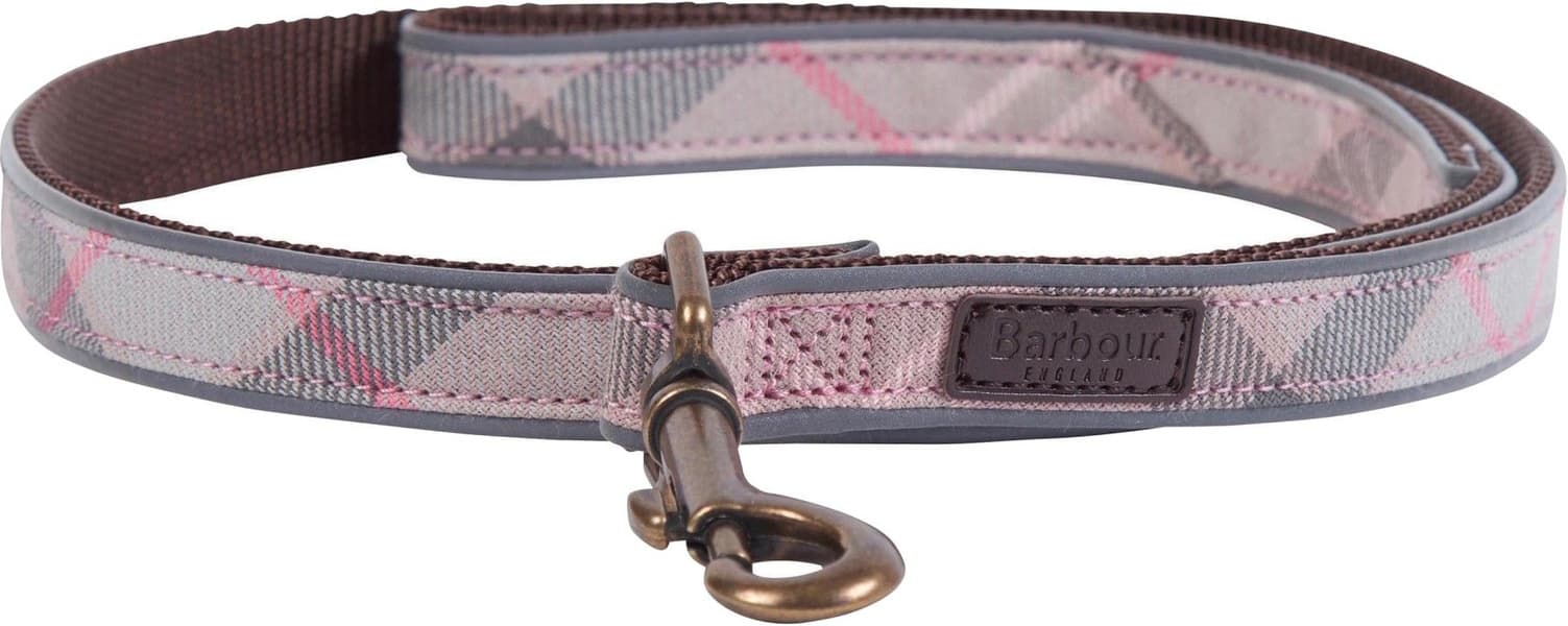Reflective Dog Lead Taupe/Pink Tartan, view: 0