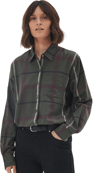 W's Oxer Check Shirt Olive/Black Check, view: 2