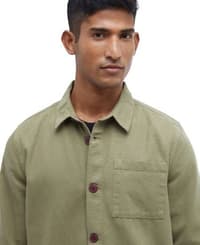 M's Washed Overshirt Bleached Olive - view: 3