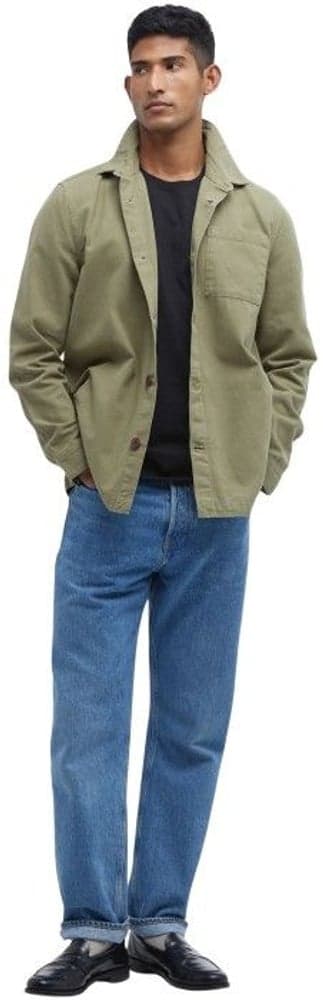 M's Washed Overshirt Bleached Olive, view: 5