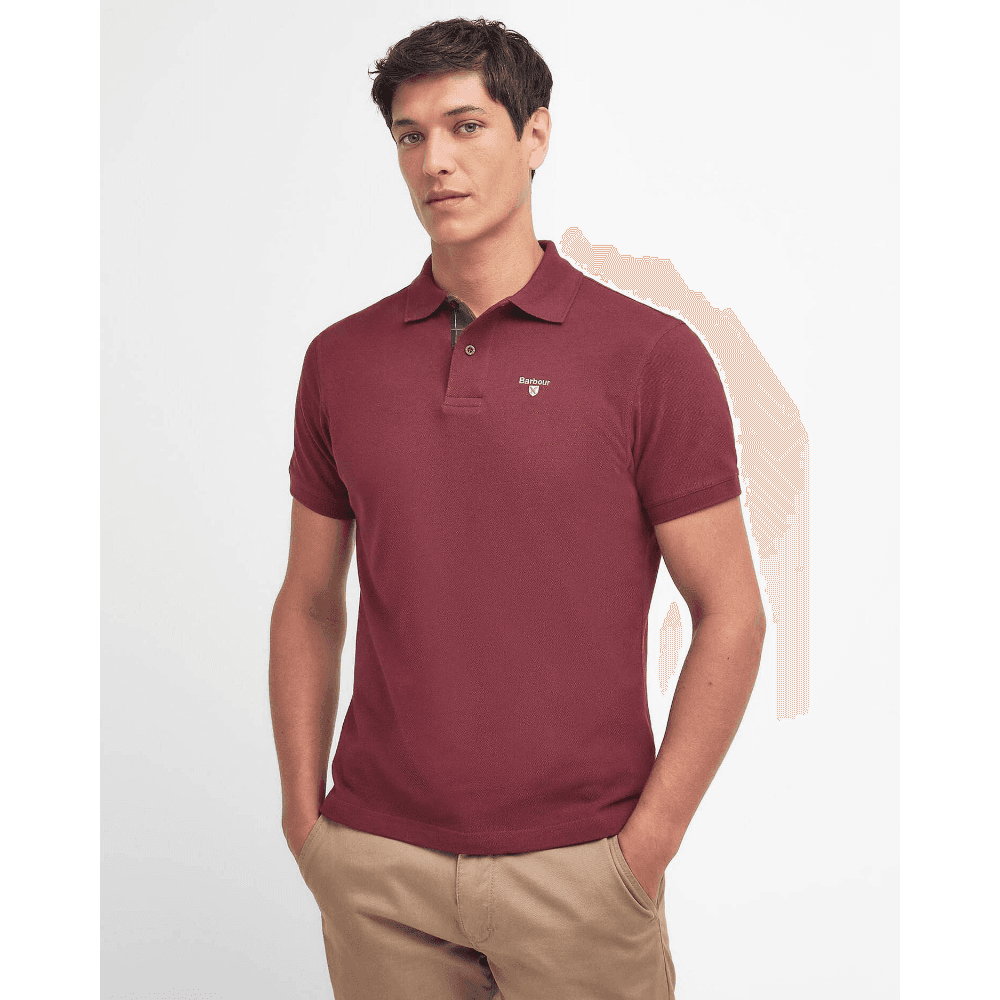 Tartan Pique Polo Shirt Ruby, view: 1