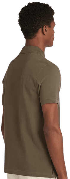 M's Tartan Pique Polo Dark Olive/Classic, view: 2