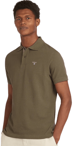 M's Tartan Pique Polo Dark Olive/Classic, view: 1