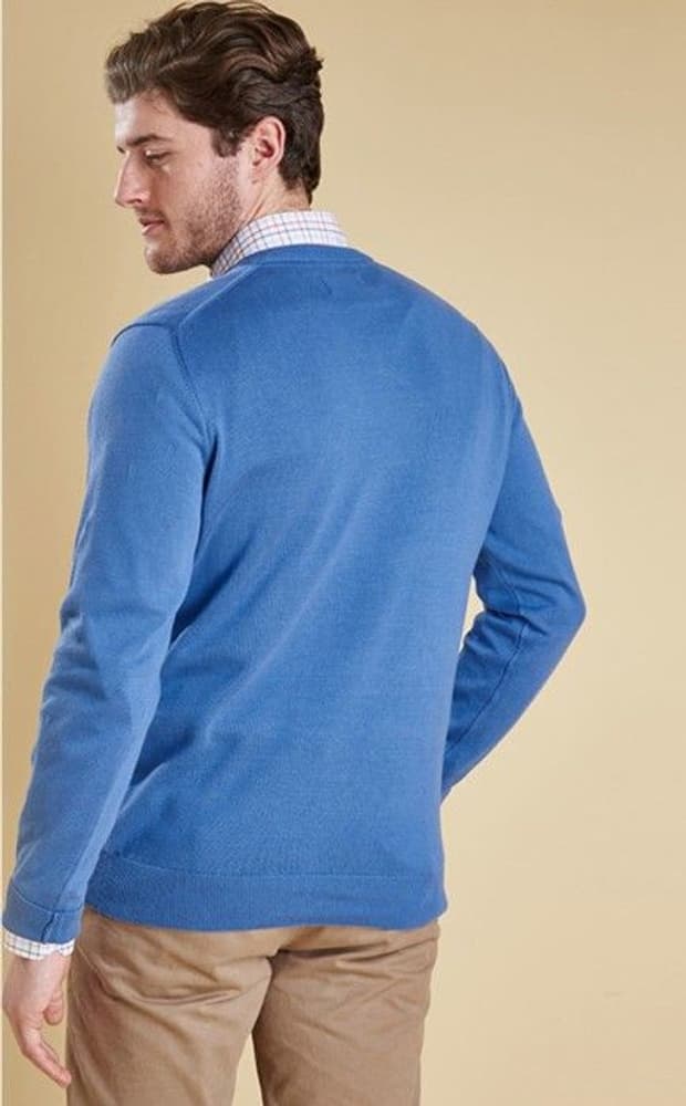 M's Pima Cotton V-neck Cobalt Marl, view: 1