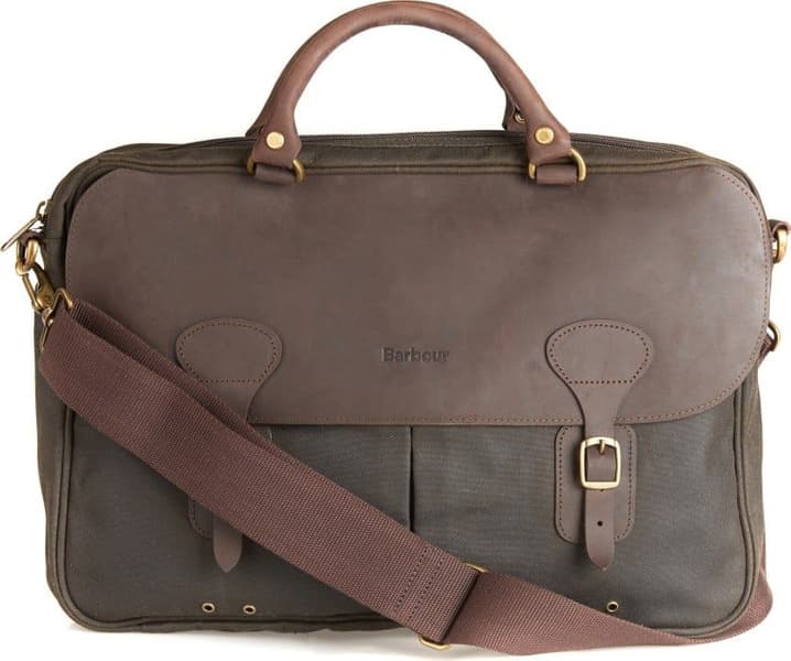 Wax Leather Briefcase Olive, view: 0