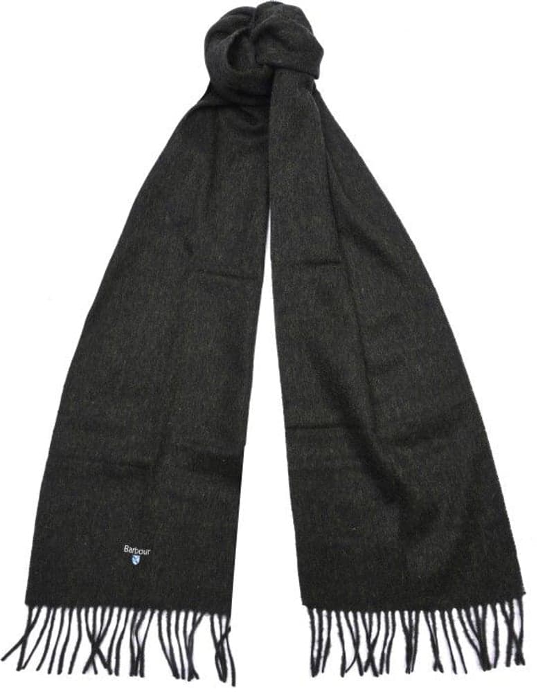 Plain Lambswool Scarf Seaweed, view: 0