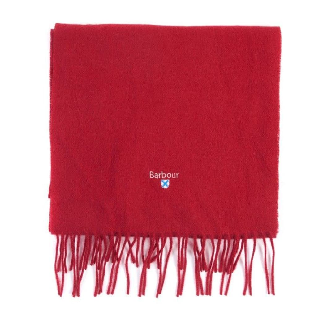 Plain Lambswool Scarf Red, view: 1