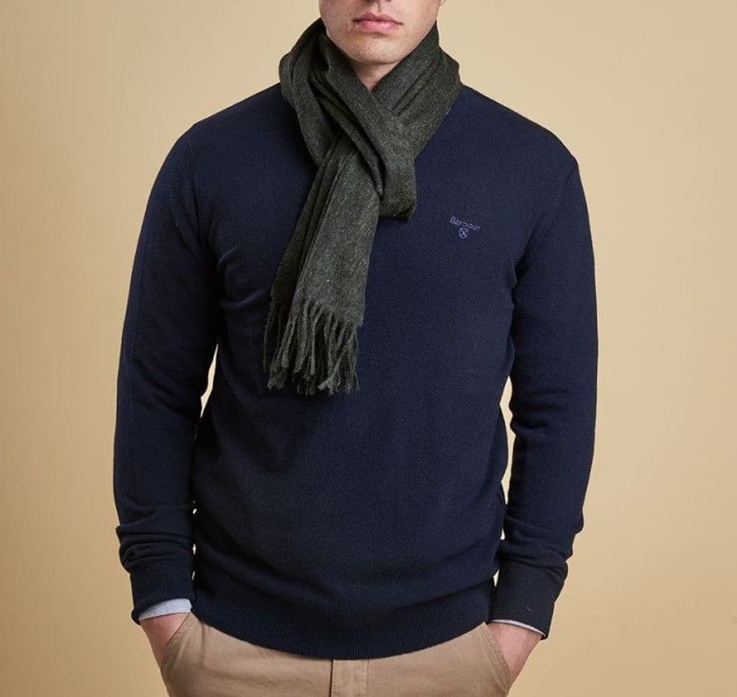 Plain Lambswool Scarf Seaweed, view: 1