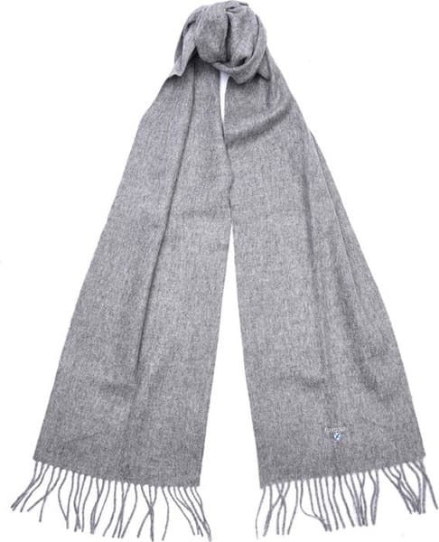 Plain Lambswool Scarf Light Grey, view: 0