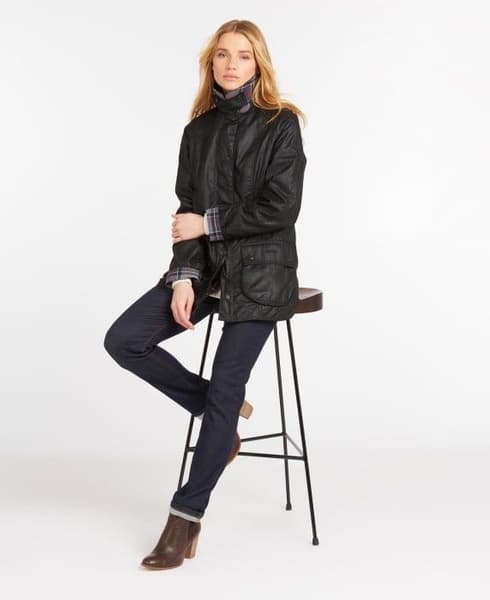 W's Beadnell Wax Jacket Black, view: 5