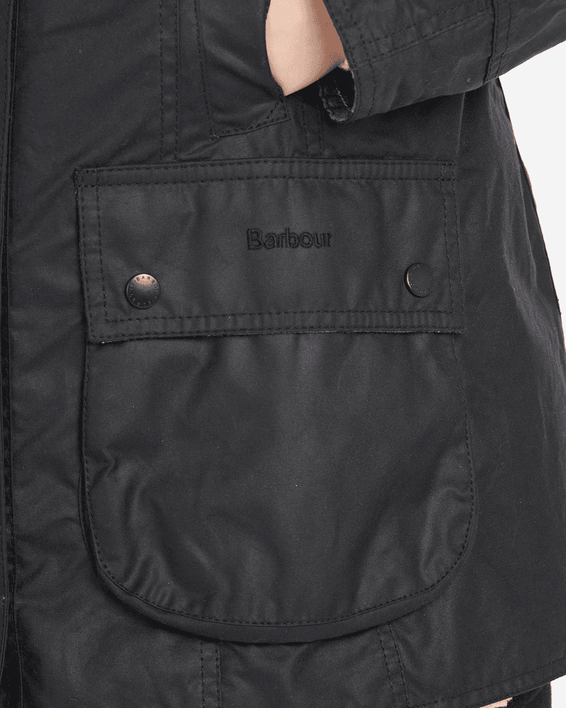 W's Beadnell Wax Jacket Navy, view: 8