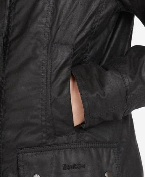W's Beadnell Wax Jacket Black, view: 6