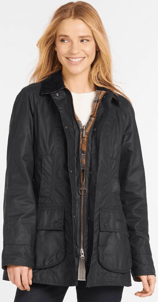 W's Beadnell Wax Jacket Navy, view: 3