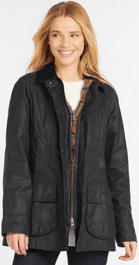W's Beadnell Wax Jacket Navy - view: 3