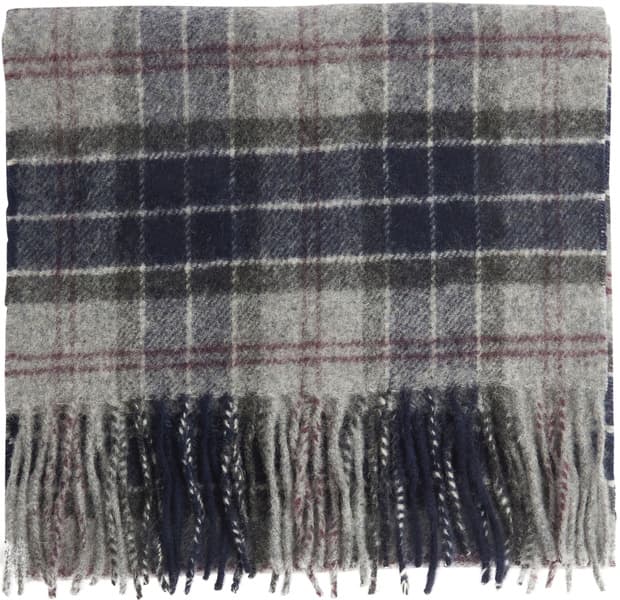 Tartan Lambswool Scarf Black/Tartan, view: 0