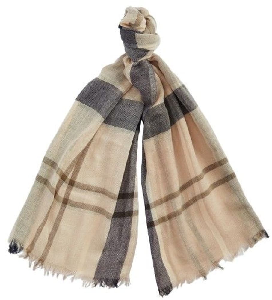 W's Abigail Tartan Scarf Dark Navy/Light Sand, view: 0