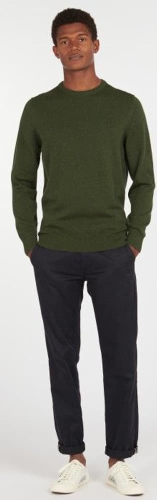 M's Pima Cotton Crew Neck Neck Rifle Green Marl, view: 1