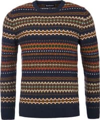 M's Case Fairisle Crew Navy Marl - view: 0